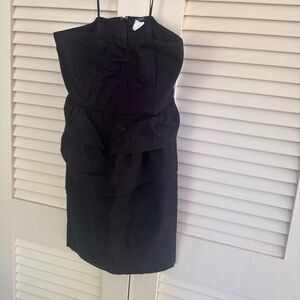 Black strapless dress